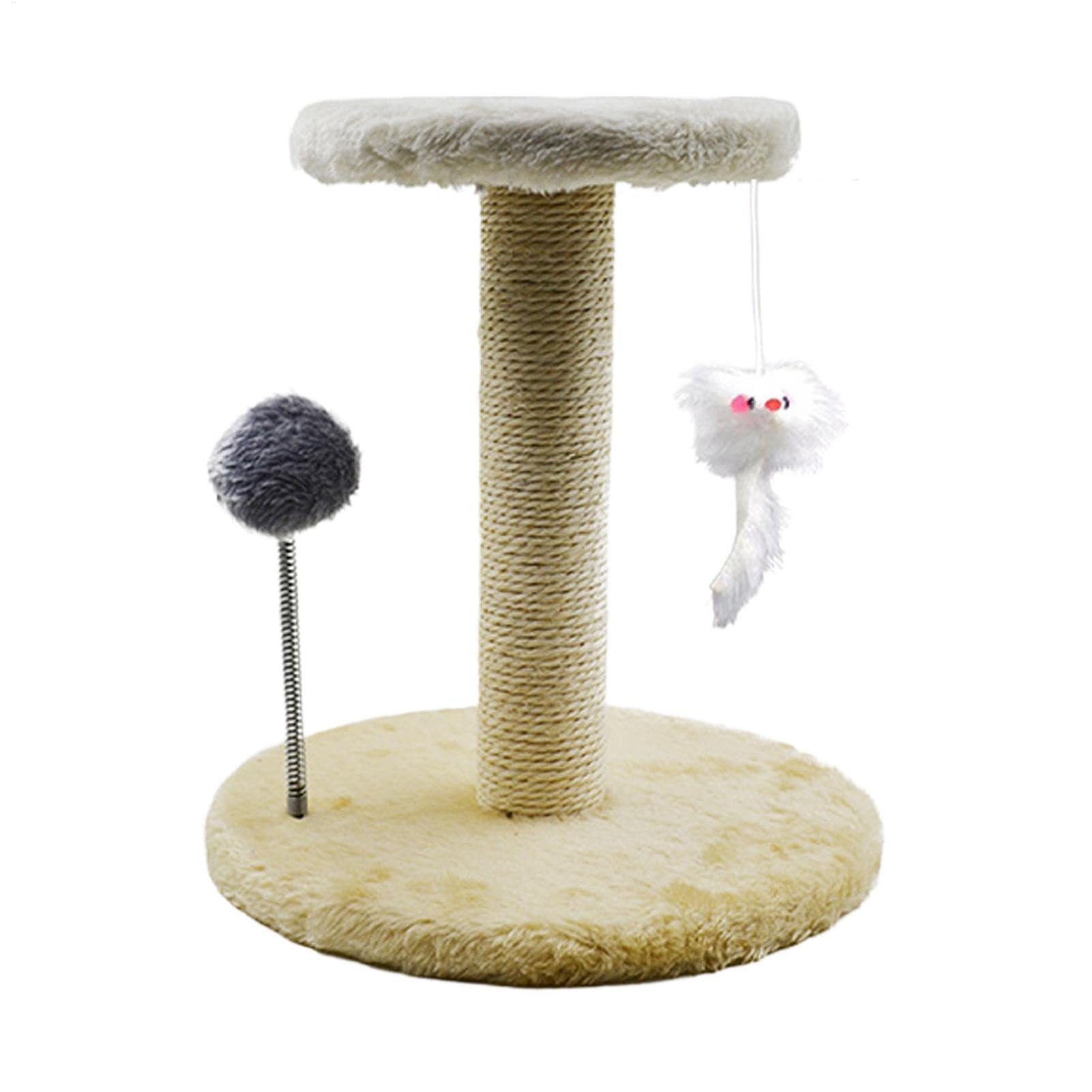 Cat Tree For Indoor Cats | Large Cat Scratching Post | Cat Scratch Toy With Feather And Spring Ball, Kittens Pet Activity Tree, Cat Trees And Towers, For Indoor Big Cats