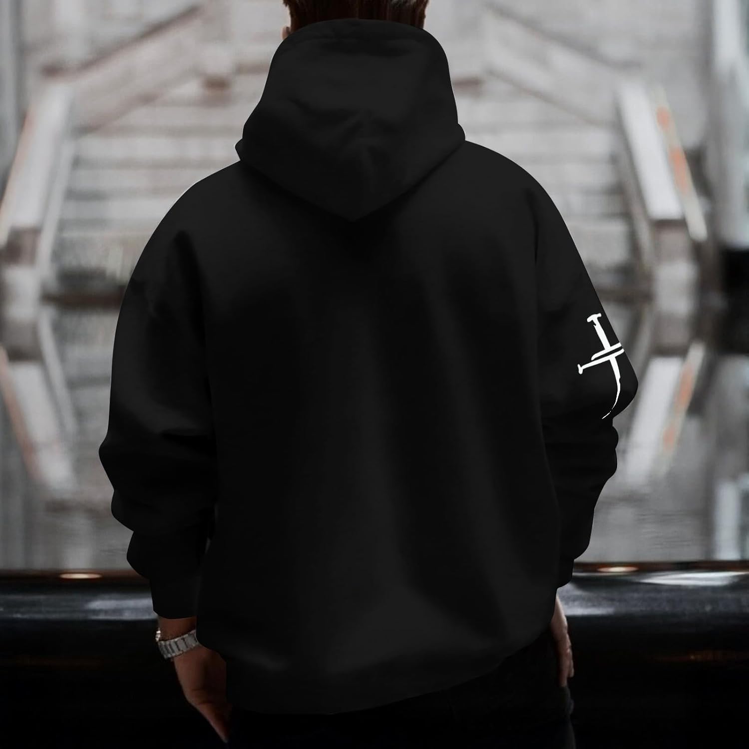 Christian Hoodies for Men Faith Cross Sweatshirts Jesus Hoodie Bible Religious Pullover Christian Gifts for Men - Image 3