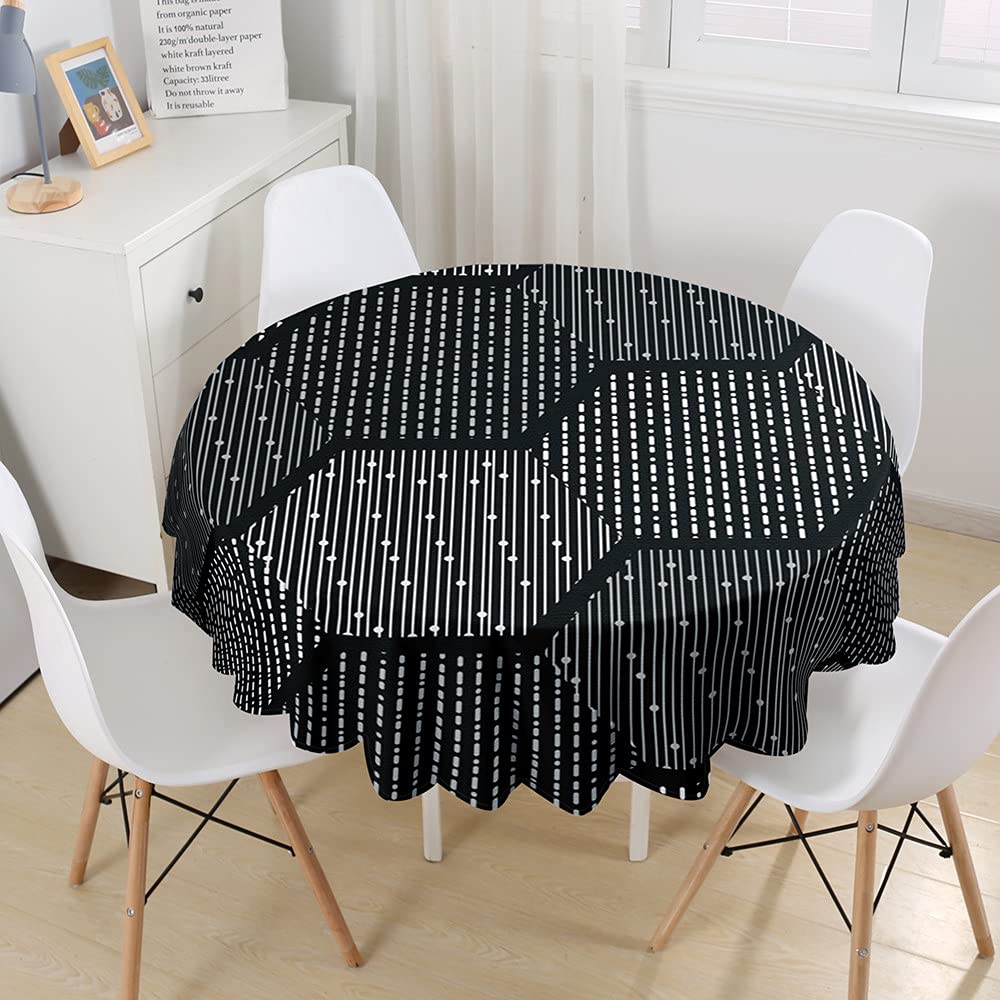 Highdi Nappe Ronde Anti Tache, 3D Sables Mouvants Imprimer Impermeable Nappe De Table De Décoration Pour Cuisine Picnic Party Jardin Table Protection Tables Pour Restaurants (Polygone,Diamètre 200cm