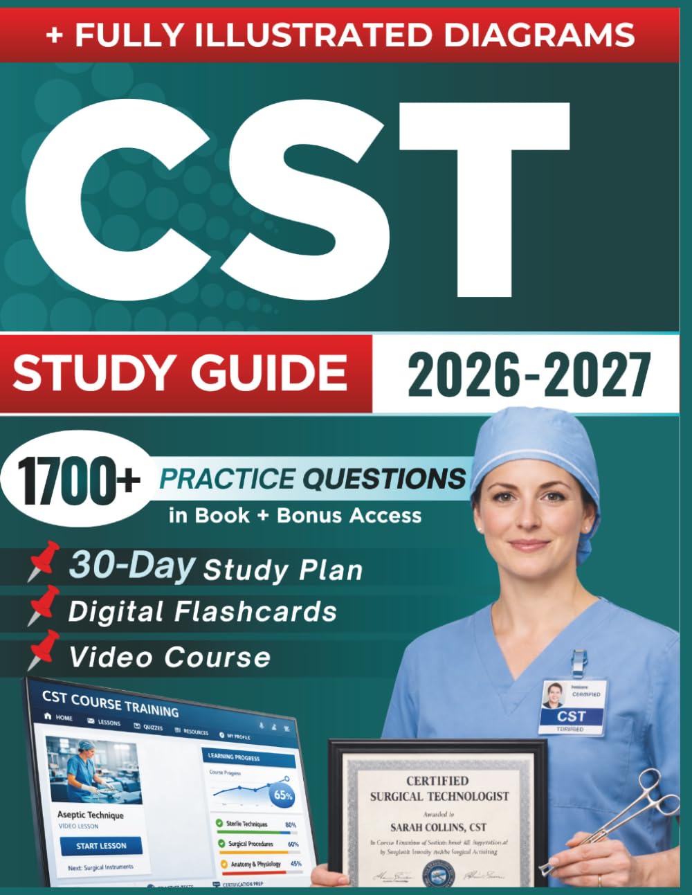 CST STUDY GUIDE 2026 – 2027: Expanded Edition of Detailed Review for the Certified Surgical Technologist Exam, 1700+ Questions and Answers and Hours of E-Learning Access to Pass