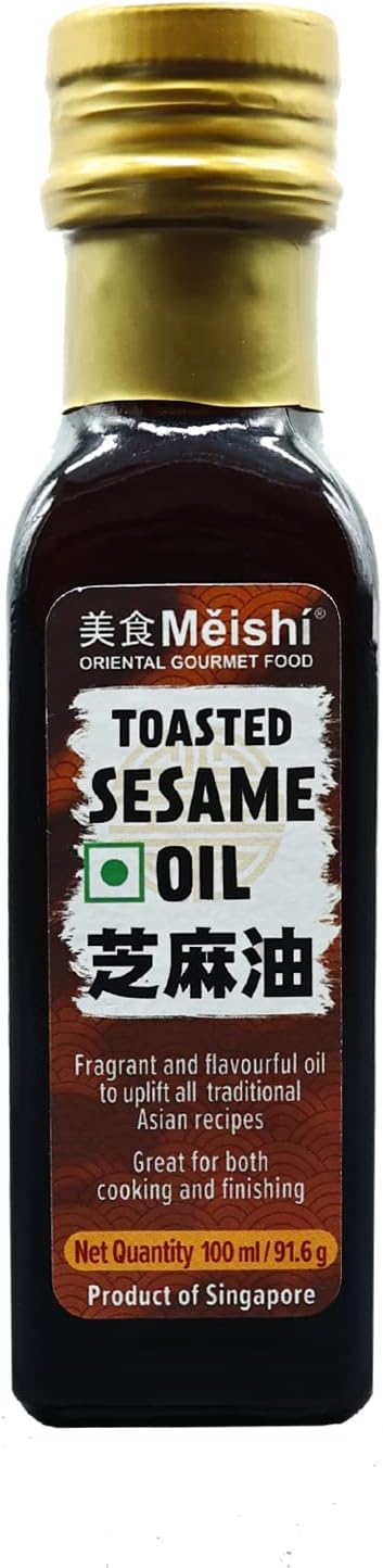 Toasted Sesame Seed Oil | 100ml | 100% Natural | Kosher and Gluten free | Liquid Seasoning | For Sautéing & Finishing| Enjoy with Noodles, Salads, Stir-fries, Sauces, Marinades