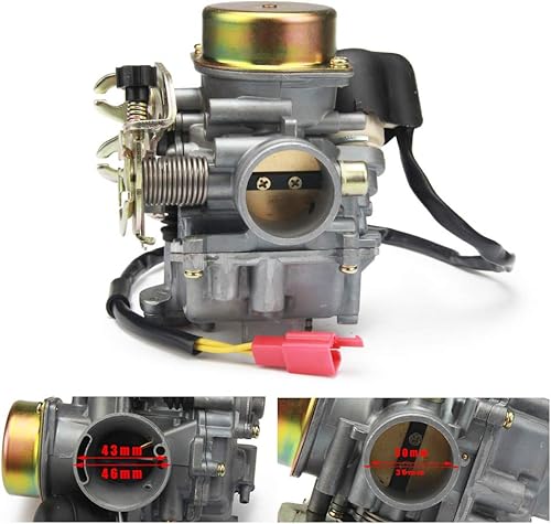 JFG RACING CVK - Carburador de carbohidratos CVK30 de 1.181 in, motor de ciclomotor, motocicleta ATV Scooter con motor GY6 150CC-250CC 200CC