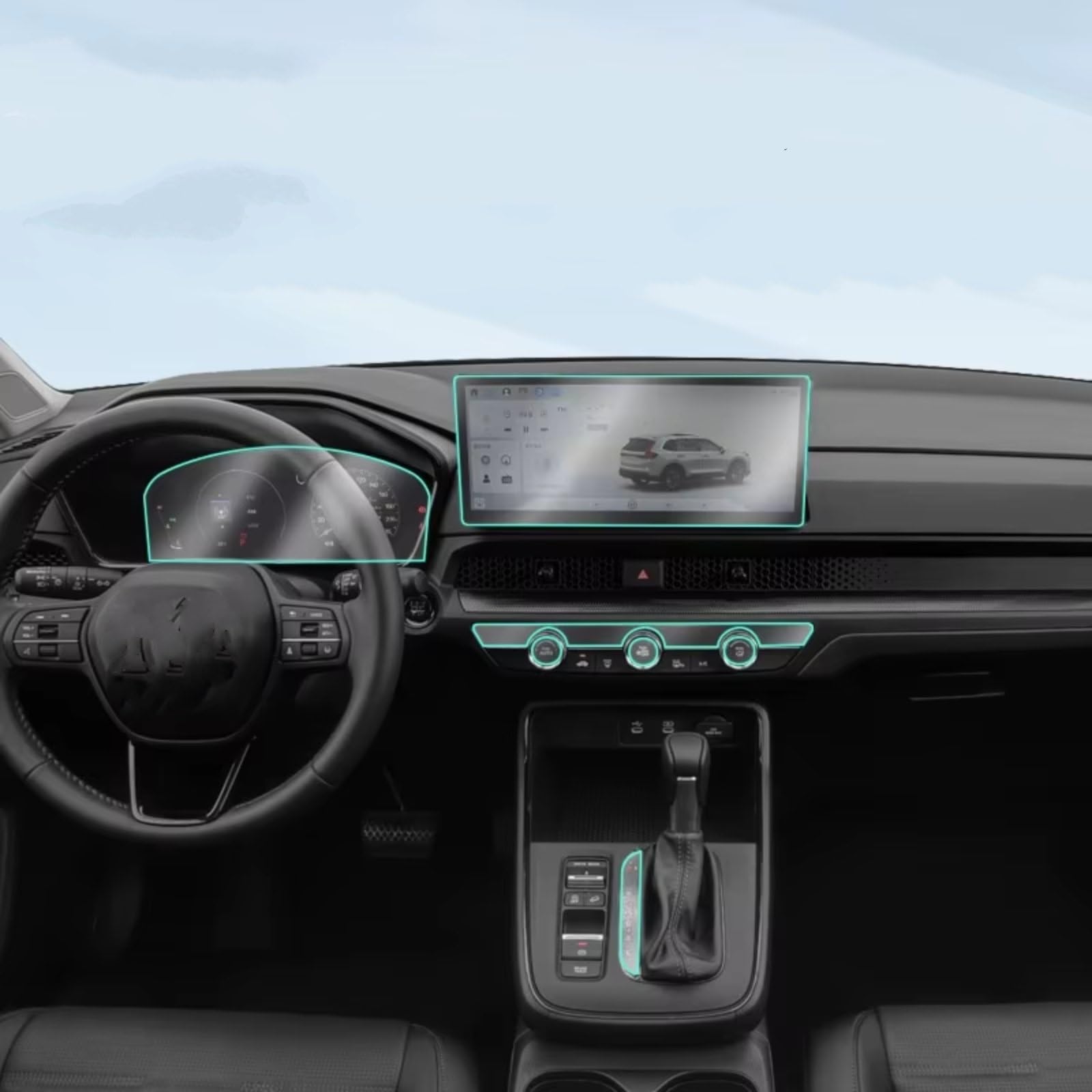 Kompatibel Mit CR-V 2026, Auto-GPS-Displayschutz, Displayschutzfolie, Armaturenbrett-Displays, Konsolen-Innenraumschutz, HD-klar Schutzfolie Auto Navi(B)