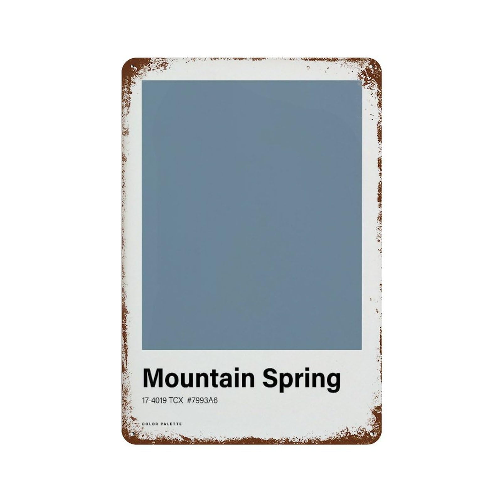 xiaoxiaoshen Mountain Spring Color Palette Nordic Neutral Decor Wall Decor Art Metal Tin Poster Modern Home Decor Art Home Bar Shop Decorations Vintage Sign 30x20cm