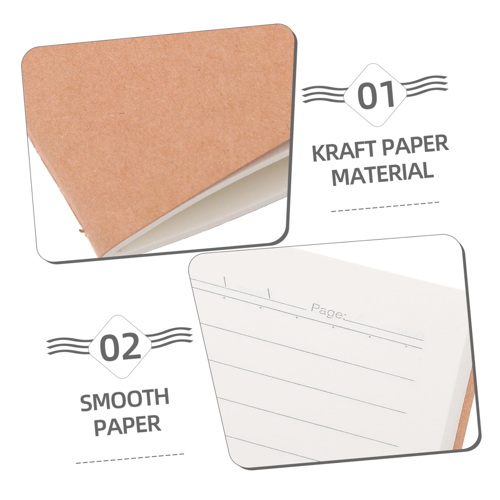SHINEOFI Lot De 18 Cahiers En Papier Kraft Cahiers D'Écriture De Journal Petits Blocs-Notes Planificateurs Blocs-Notes Vierges Mini- Journal Petits