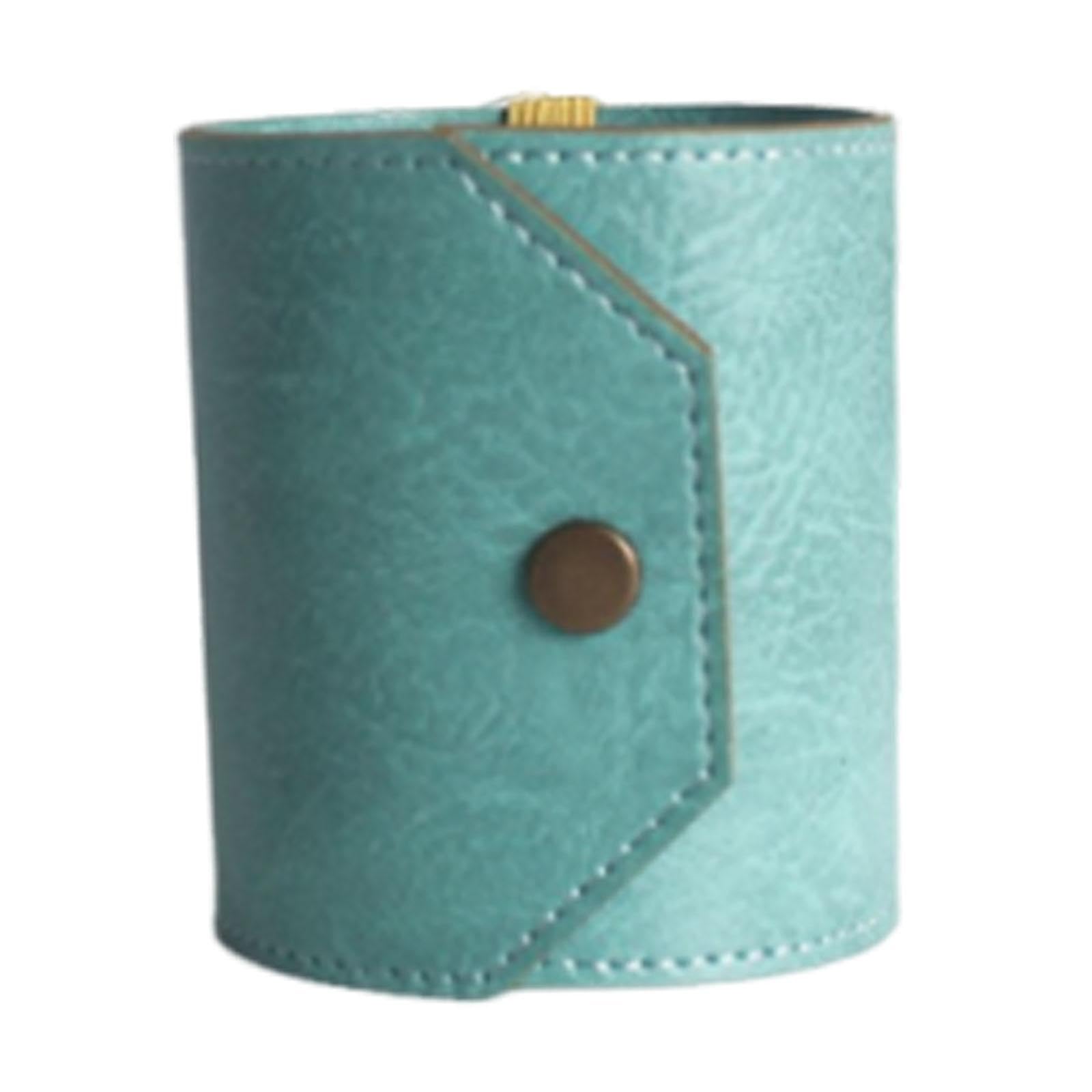 PU Leather Cash Wrap Wallet with Clasp Closure | Compact Money Clip Pouch Card and Cash Organizer for Travel, Holiday and Business Trips | Stylish Holder, Blue-image-4