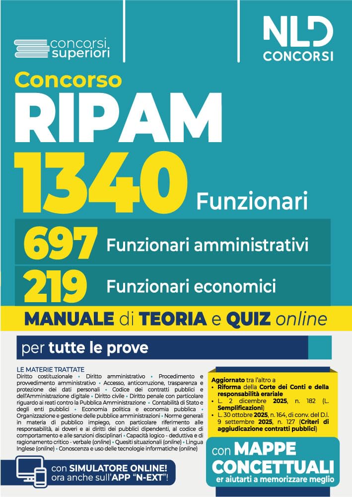 Concorso Funzionari Ripam per 1340 posti. Manuale unico per 697 f...
