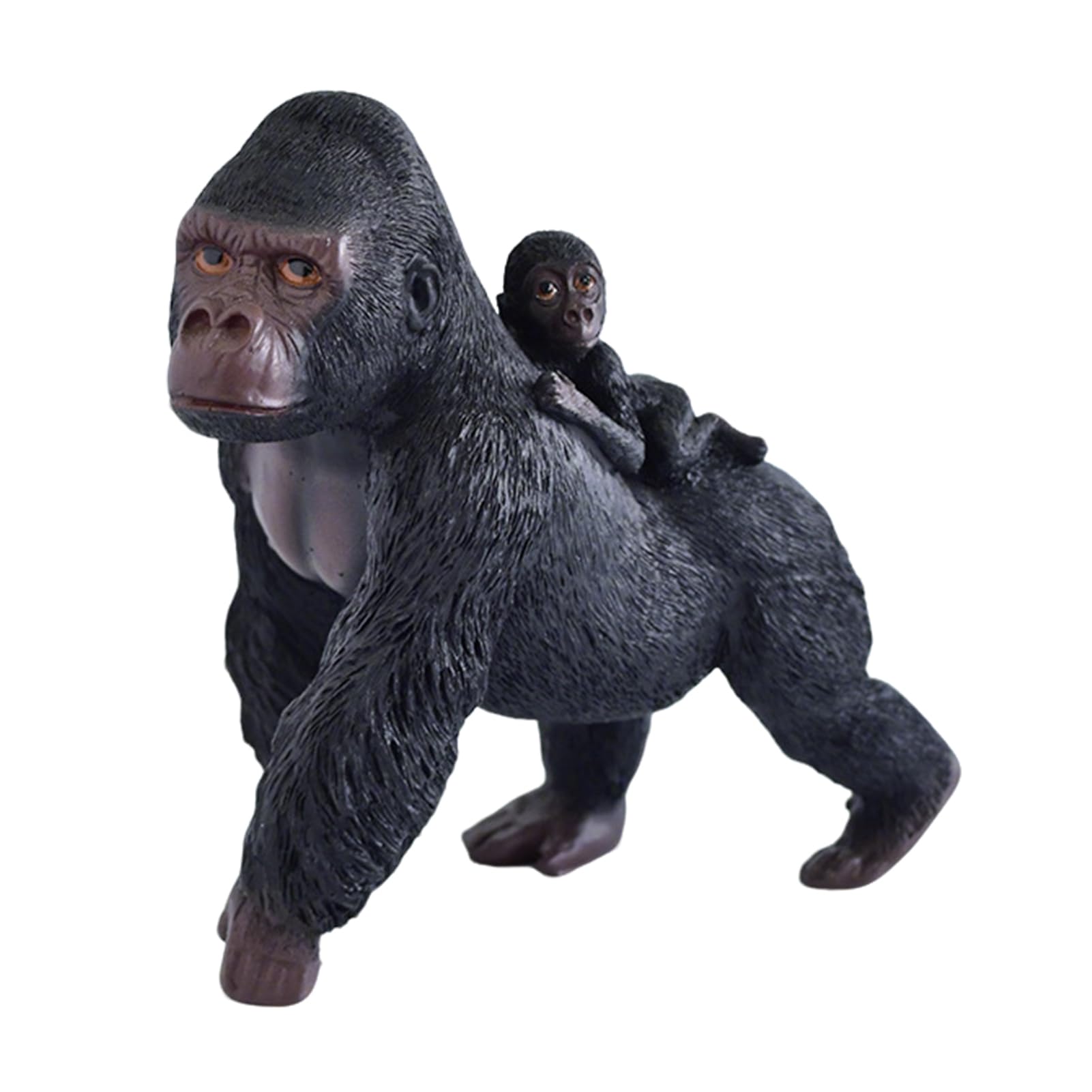 Virelynx Gorilla Resin Statue – Sitting Monkey Figurine Sculpture, Industrial Home Decor for Living Room Office Desk Bookshelf
