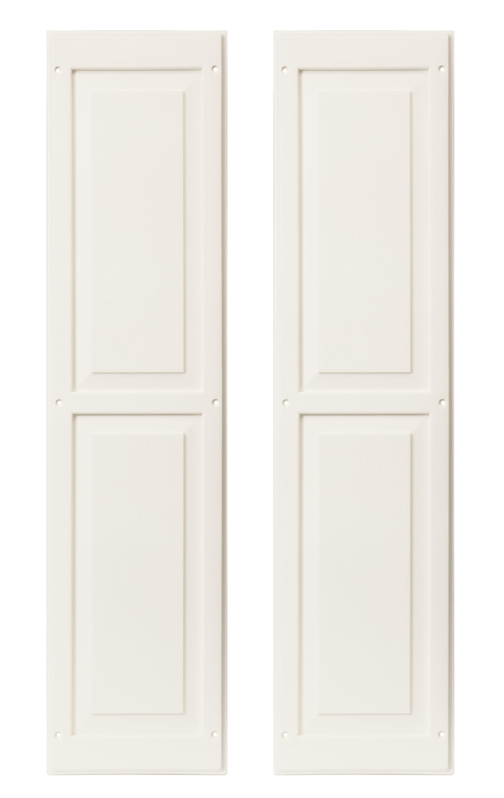 Shed Shutters Raised Panel 9" W x 36" H for Sheds, Playhouses, and Chicken Coops 1 Pair (White)