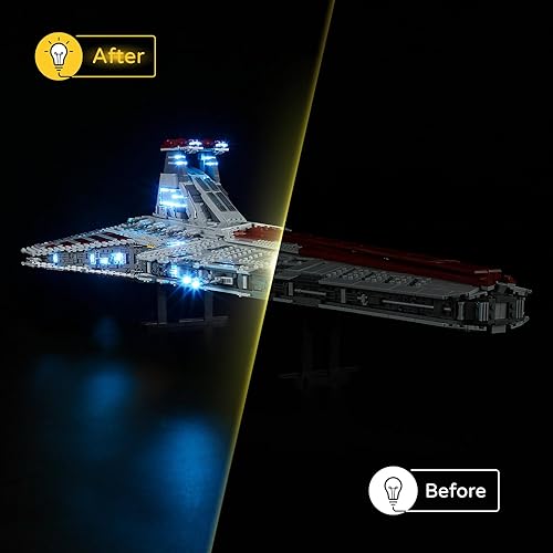 Miniatura 6 de YEABRICKS Luz LED para Lego-75367 Star Wars Venator-Class Republic Attack Cruiser Modelo de bloques de construcción (juego de Lego no incluido)