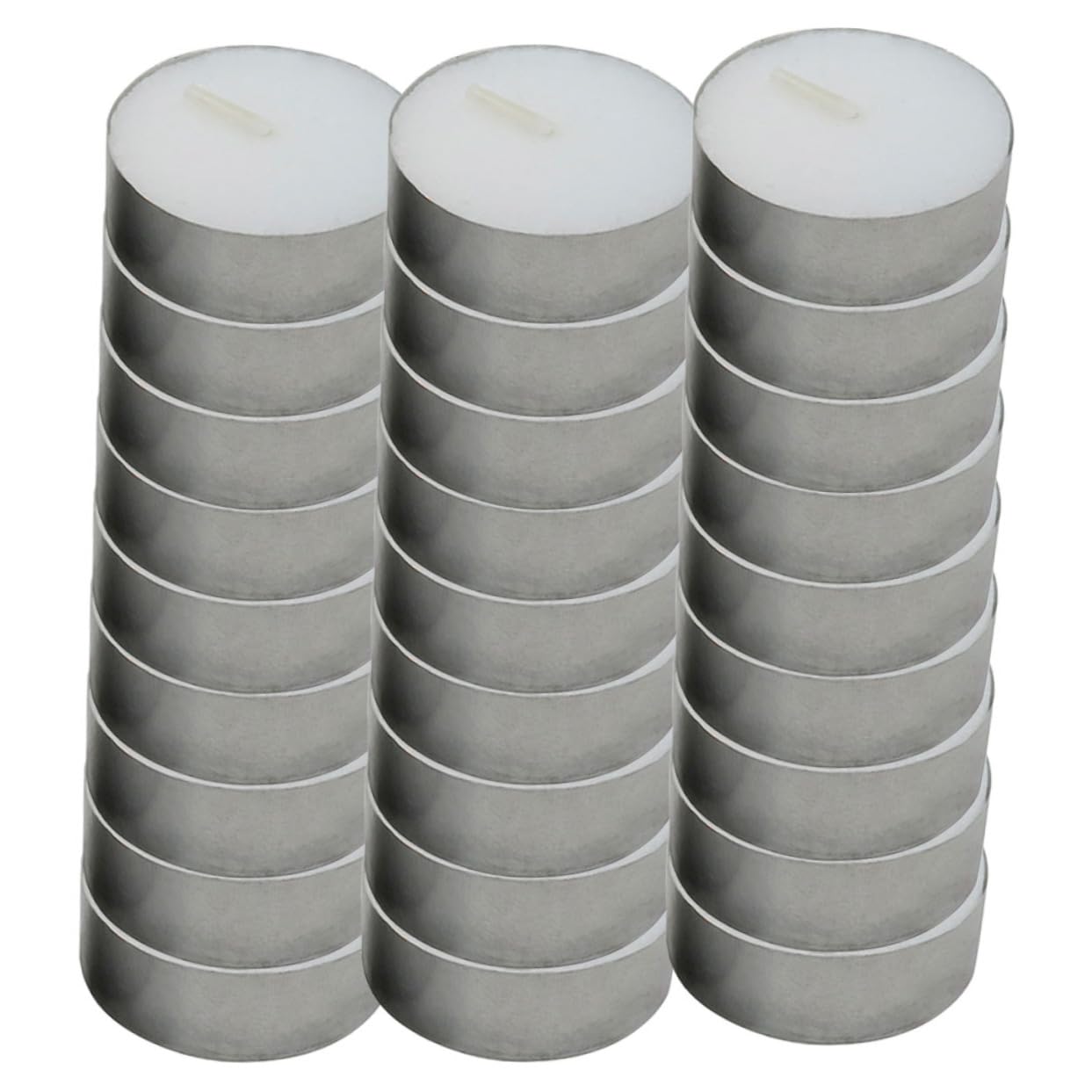 SHERCHPRY 100 Velas de Té sin Humo Larga Duración, Redondas, Cera y Aluminio, Hogar y Oficina