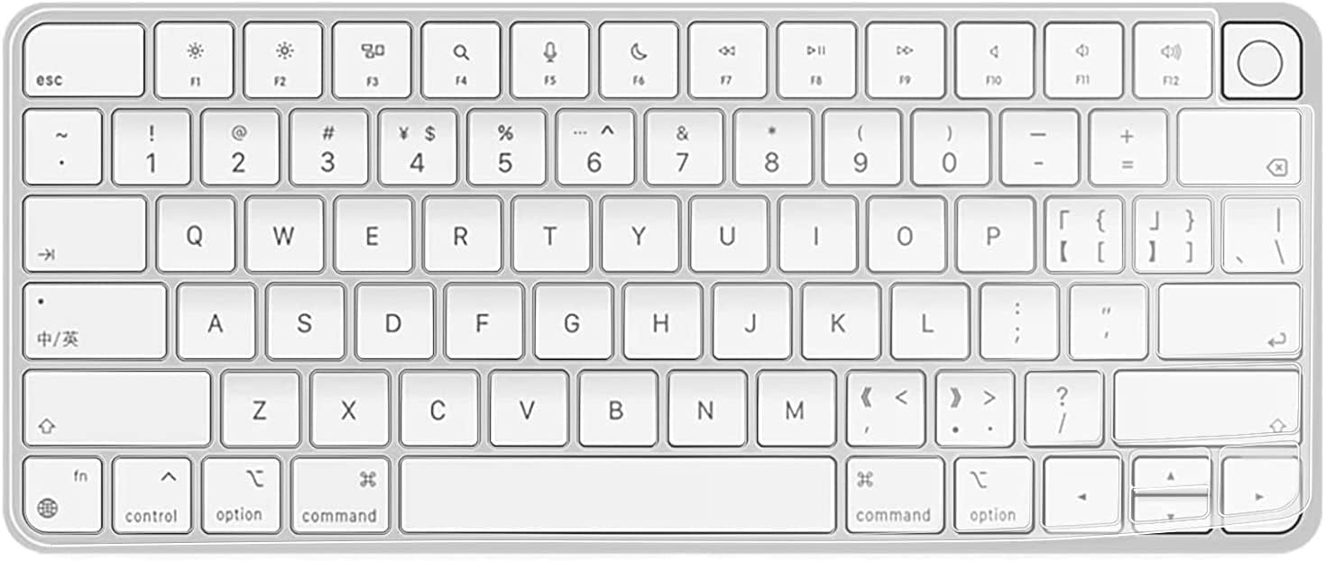 Ultra Thin Keyboard Skin Cover for Apple iMac 24 Inch 2021 Magic Keyboard with Touch ID A2449, A2450 Keyboard Cover Skin, Keyboard Skin Accessories, TPU