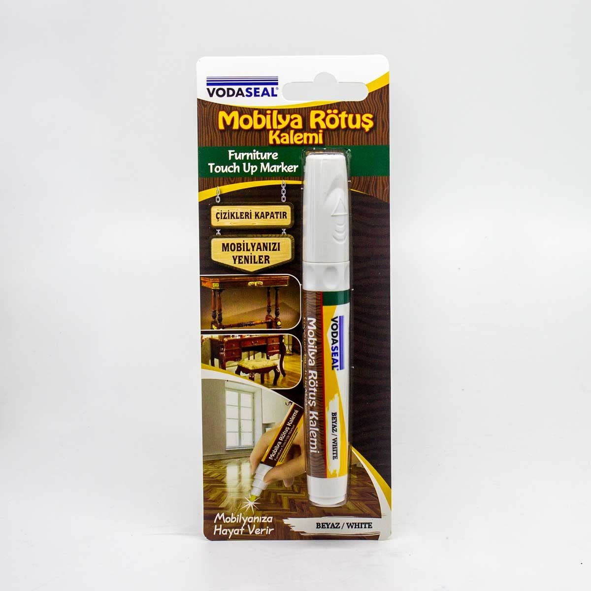 VODASEAL Mobilya Rötuş Kalemi, Beyaz Blisterli