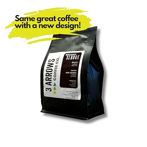 Miniatura 2 de 3 Arrows Coffee Co. Mississippi Sludge - Grano entero tostado oscuro, 12 onzas, con notas de sabor de maní suave, cacao, cítricos, tostado
