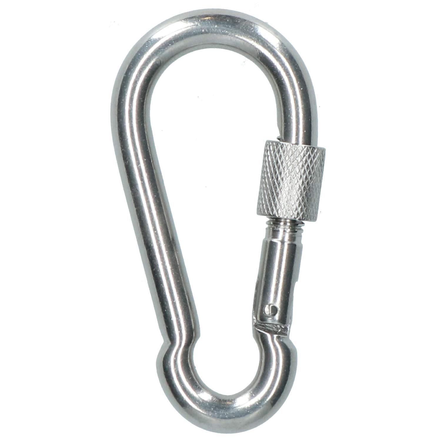 Carabina Carbine Hook with Screw Gate 8mm Marine Grade Stainless Steel DK75