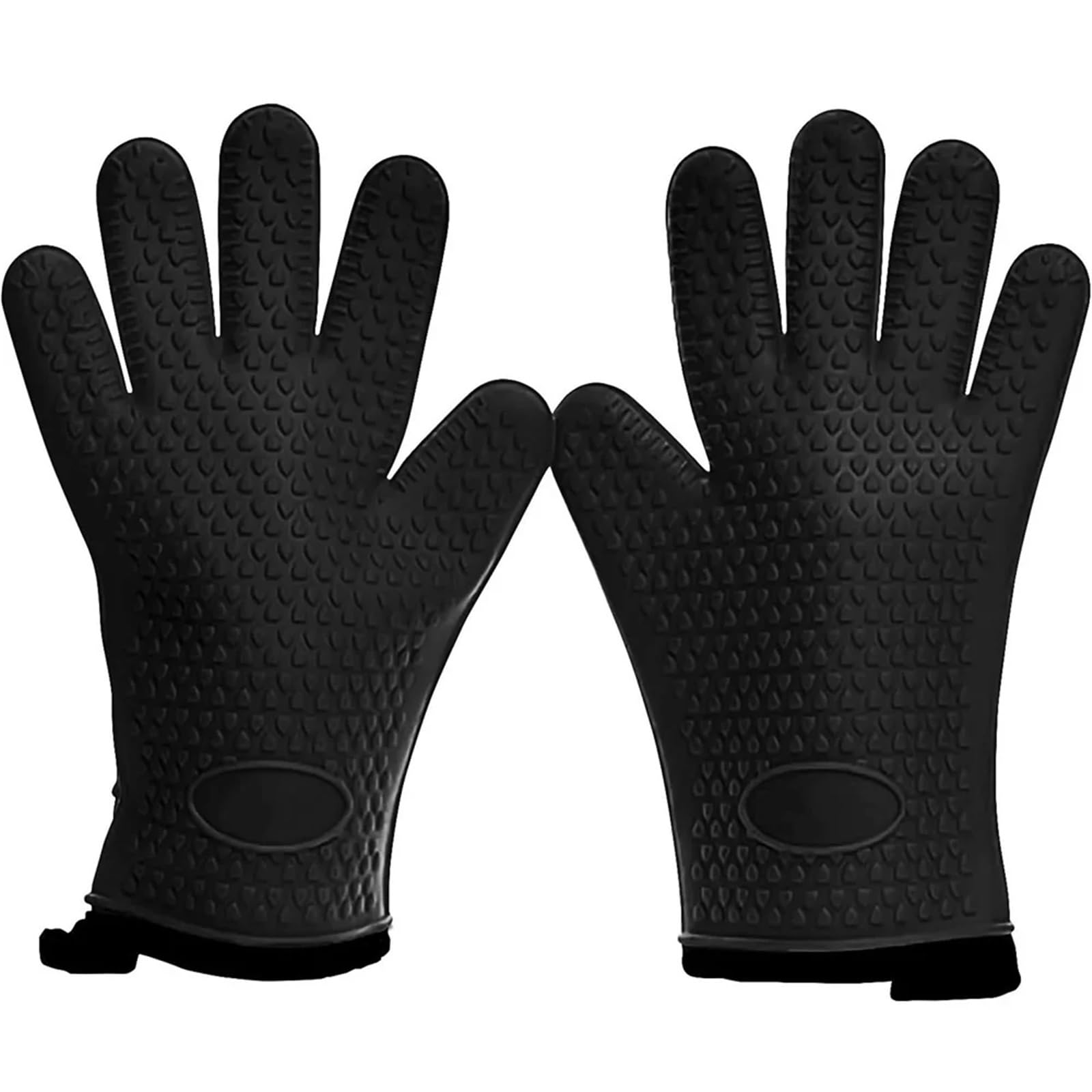 Guantes Barbacoa Guantes de silicona impermeables, manoplas antideslizantes resistentes al calor for horno microondas, cocina, barbacoa, hornear, cocinar, lona, ​​costura, guantes for horno(Orange)