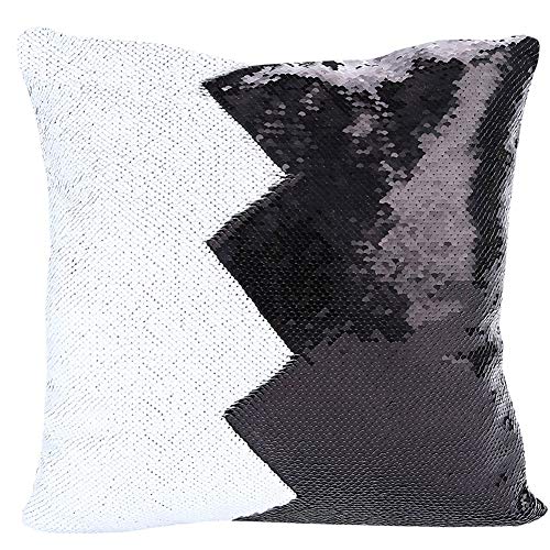 URSKYTOUS Reversible Sequin Pillow Case Decorative Mermaid Pillow Cover Color Changing Cushion Throw