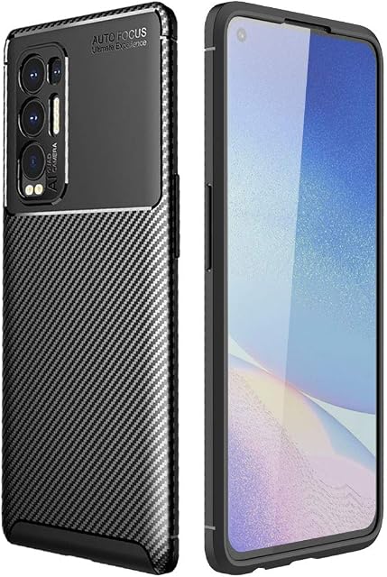TECHGEAR Carbon Fibre Case for Oppo Find X3 Neo 5G [CarbonFlex Case] Flexible, Shockproof, Ultra Slim, Soft TPU Protective Shell Cover with Carbon Fibre Detailing Designed For Oppo Find X3 Neo 5G