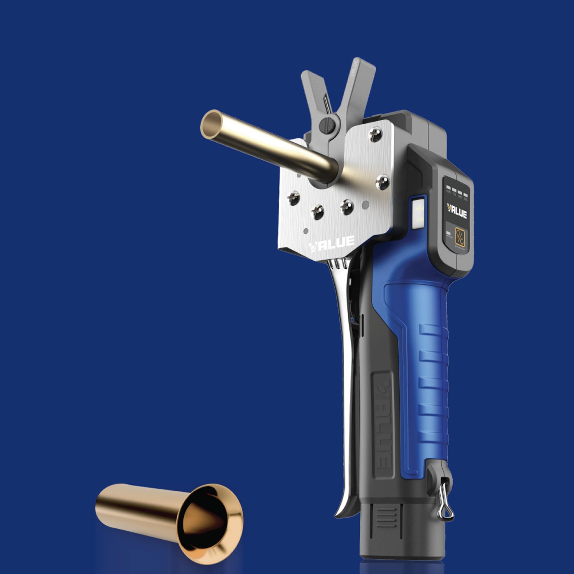 Cartellatrice elettrica a batteria VET-19LI con una batteria al litio per tubazioni 1/4" 3/8" 1/2" 5/8" 3/4", cartellatrice a batteria per condizionamento