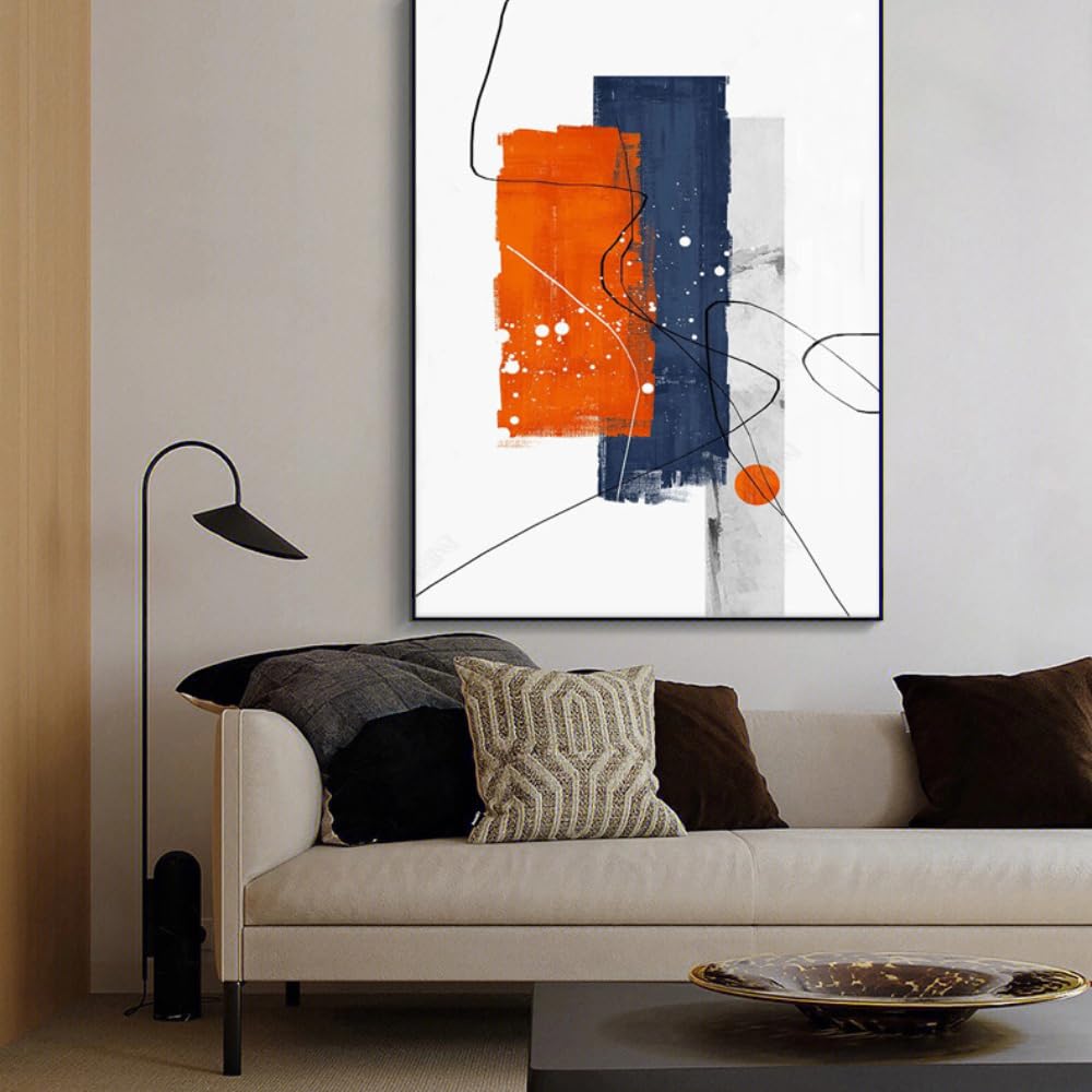 IHHGNB Abstract Oil Painting, Wabi-Sabi Style Living Room Decor, Hotel Mural, Textured Painting, Contemporary Artwork(30x40cm(12x16in)/No frame)
