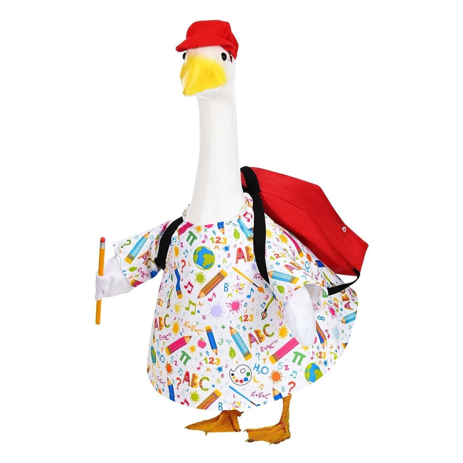 17" Pencil Theme Goose Costume, Easy On Back to School Lawn Porch Decor