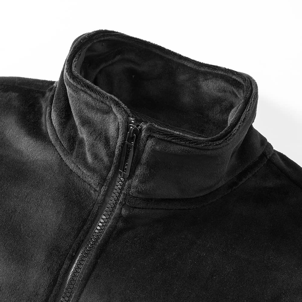 TONY BACKER Tuta Uomo In Pile Sportiva Con Chiusura Zip Completo Tuta In Casa