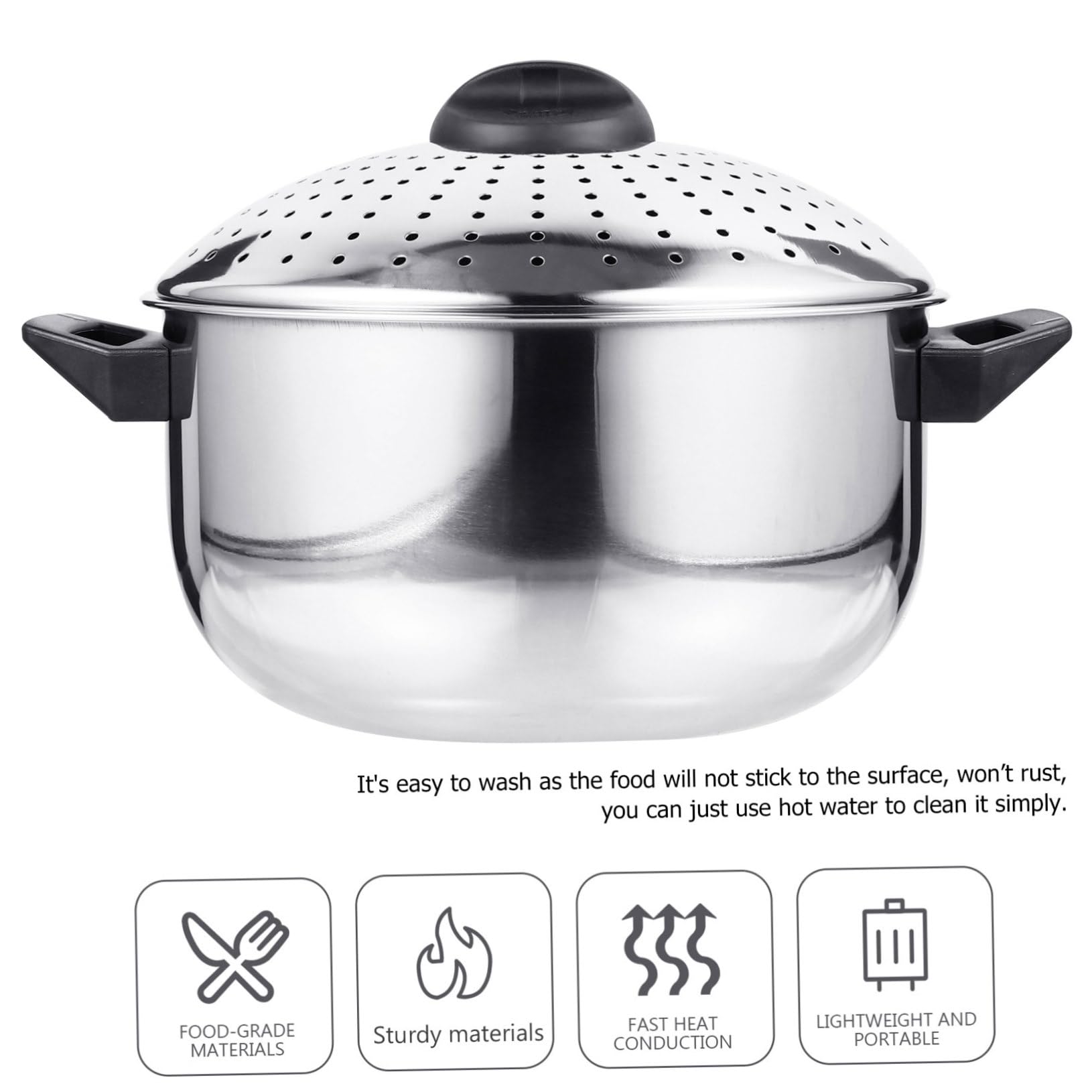 Pentola per Noodles in Acciaio Inox Argento, Portatile