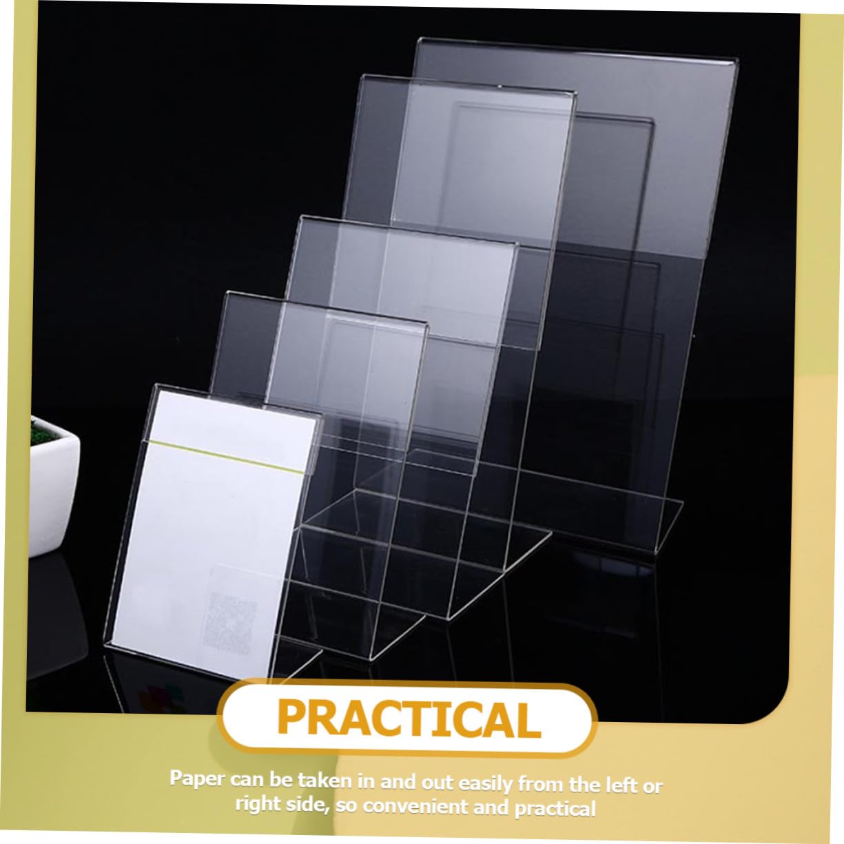 ERINGOGO 12 Pezzi Porta Tavolo Trasparente in Acrilico Shaped Supporto Segnaposto Matrimonio Espositore Numero Tavola per Ristoranti Bar e Base Stabile per Menu e Foto