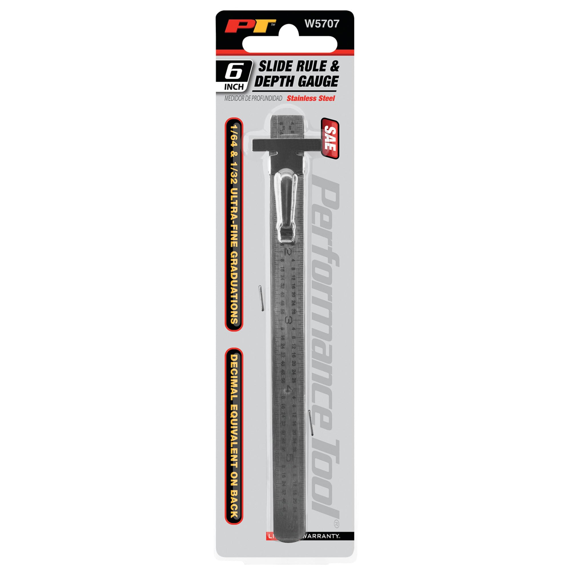 Precision Sliding Depth Gauge - 6 Inch Stainless Steel -8