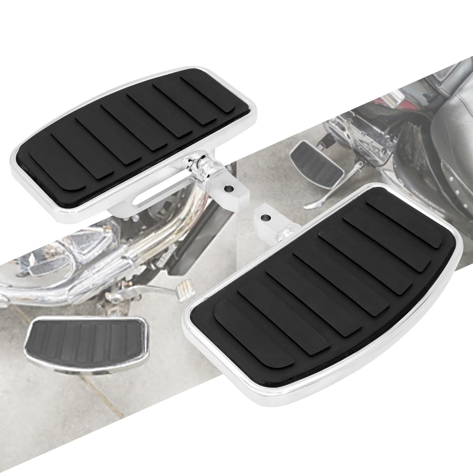 Motorcycle Adjustable Plank Strips, Passenger Foot Section, Wide Foot Pegs Passend für VTX 1800 1300 for Suzuki C50 VL800 VL400