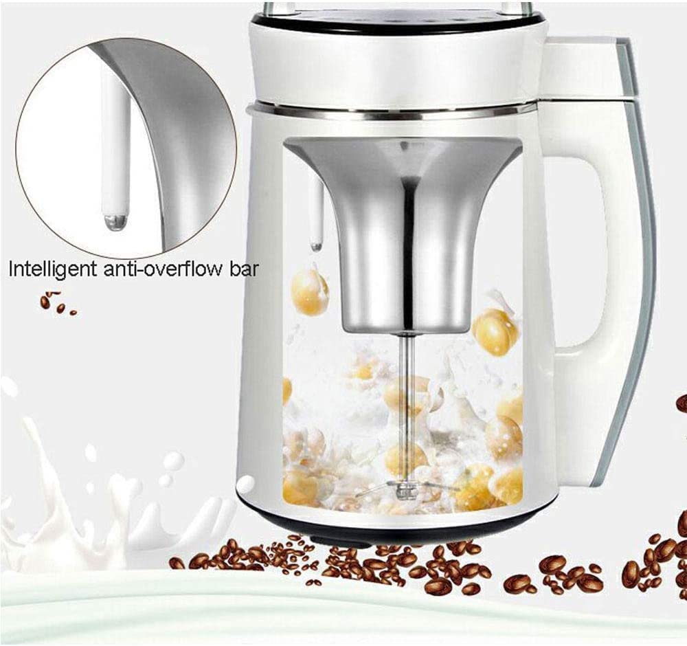 Machine à Soupe Automatique - Machine à Soupe Chaude ou Froide 6 en 1 Plus Lait de soja, Machine à Congee de céréales de Riz Plus - 4 Lames, Toucher Froid, Acier Inoxydable Durable
