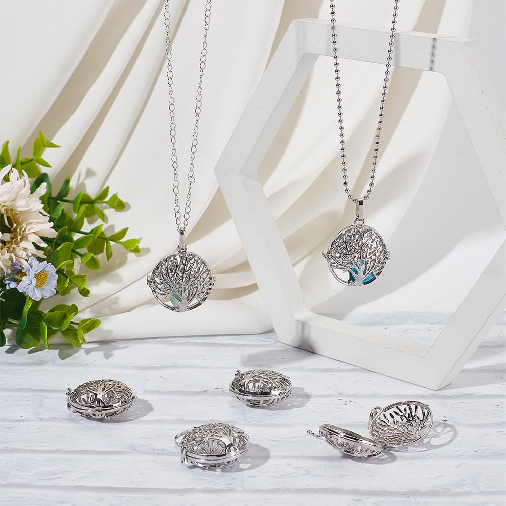 PH PandaHall Collana Con Gabbia Di Perle In Argento Sterling 925 - Foto 5