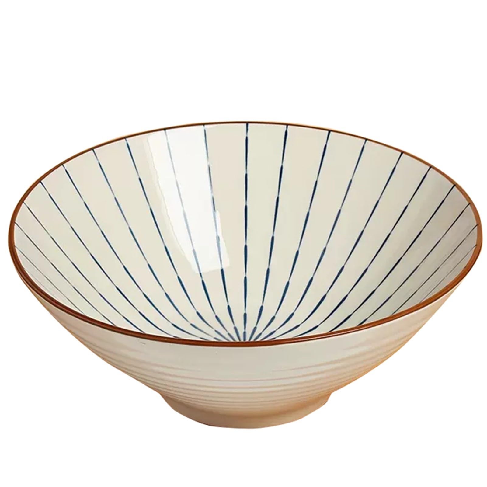 Tableware Ramen Bowl Ceramic - 7/8/9in Porcelain Large Noodles Bowls Dinner Soup Bowls for Pasta Soup Pho Mixing Salad Dishes Snack Cereal Food Gifts (Size : 9in)