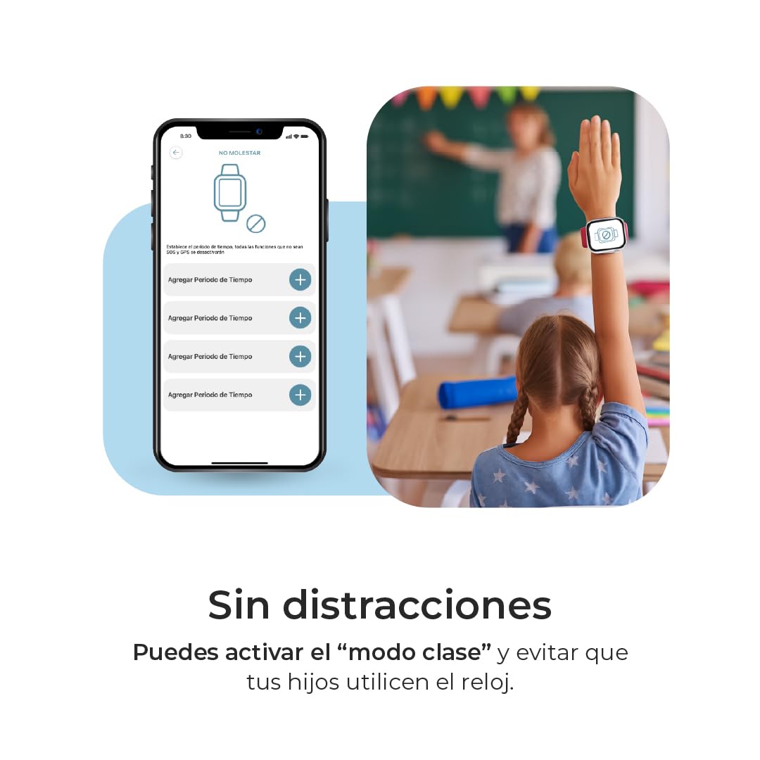 SaveFamily Enjoy | Reloj Inteligente Niño con Localizador GPS, Juegos Divertidos, Cámara, Vídeo, Llamadas, Música, Podómetro, SOS | SIM Incluida - Color Azul