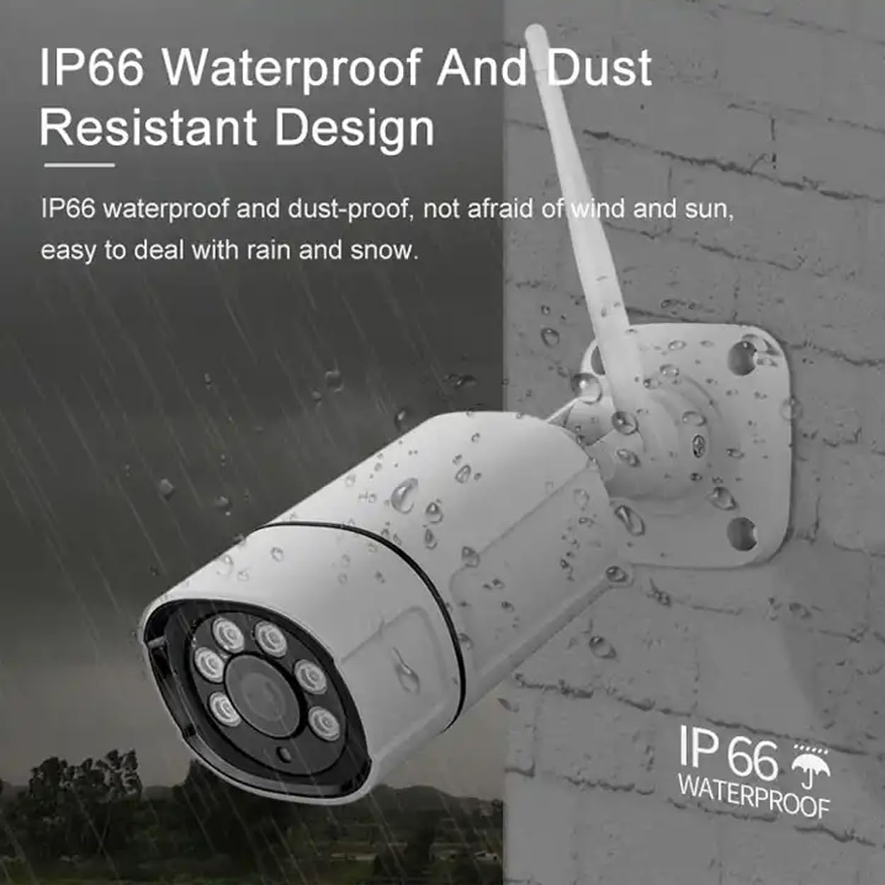 Sistema di telecamere di sicurezza domestica wireless WiFi da 5 MP con 4 telecamere, kit di videosorveglianza 2K HD per esterni con audio, rilevamento del movimento, visualizzazione remota