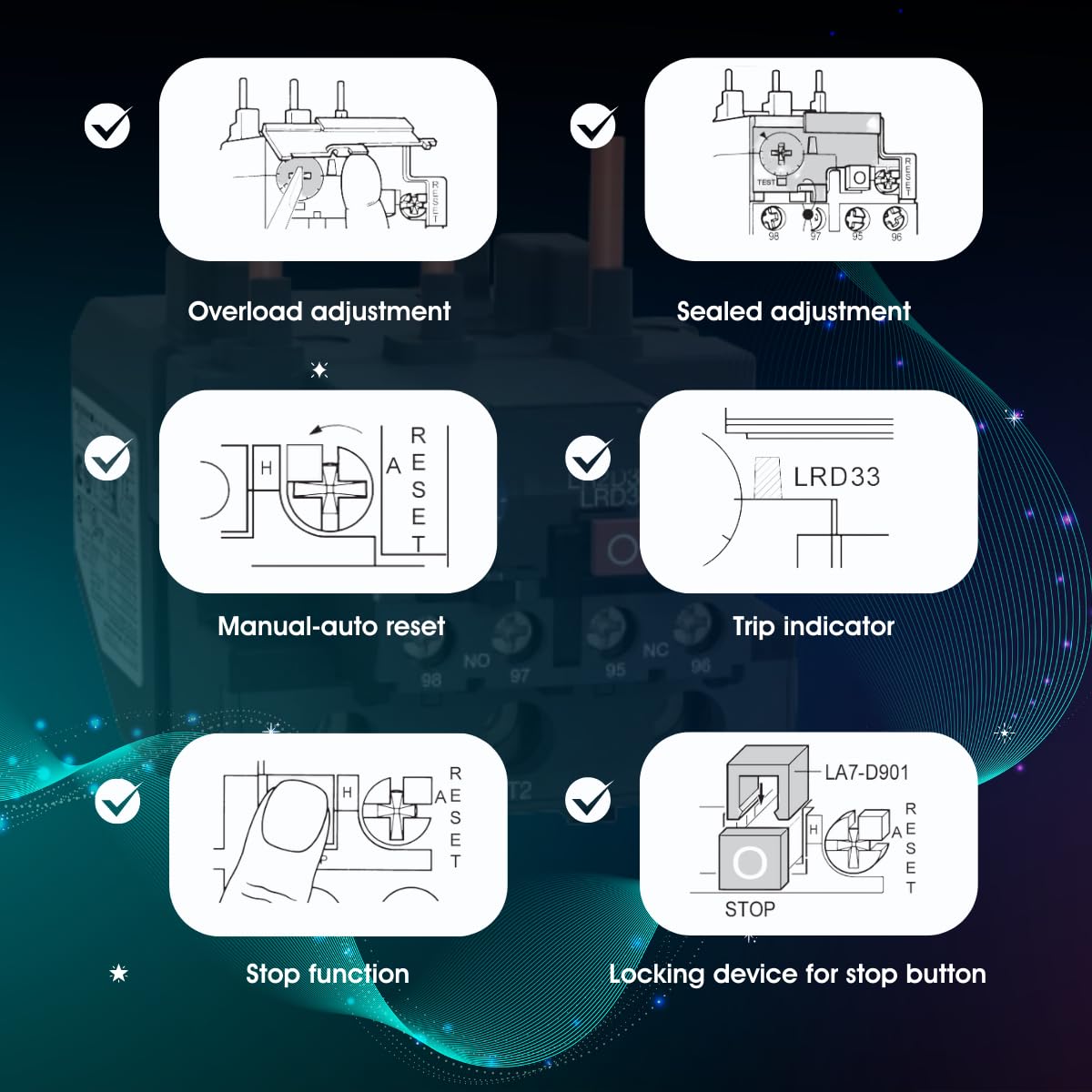 LRD3365 Schneider Thermal Overload Relay 80-93 Amp. 50/60 HZ