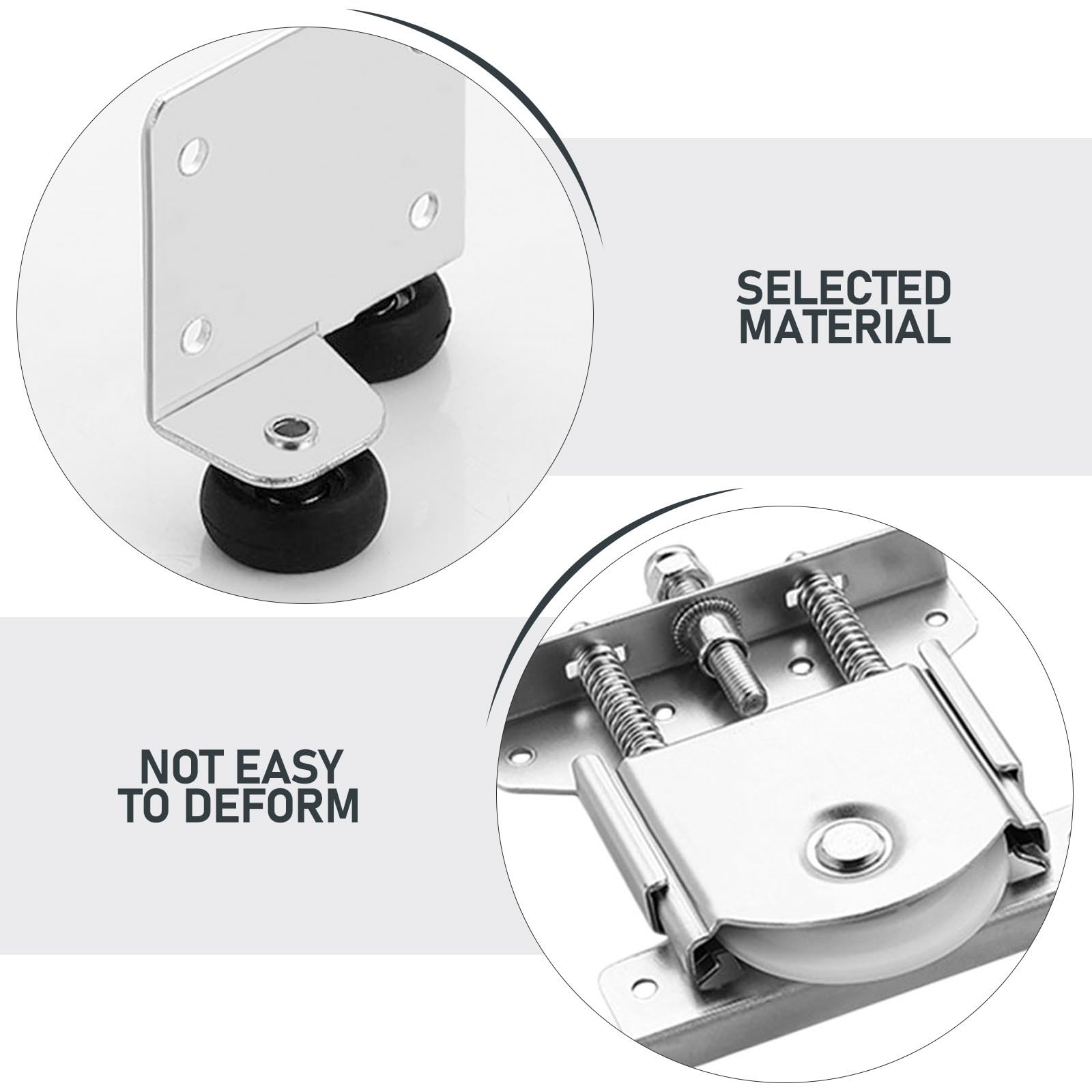TOYANDONA Poleas para Puertas Correderas de Acero Estable y Suave, Ruedas de Armario de Aluminio y Vidrio, Accesorio para Herrajes de Muebles