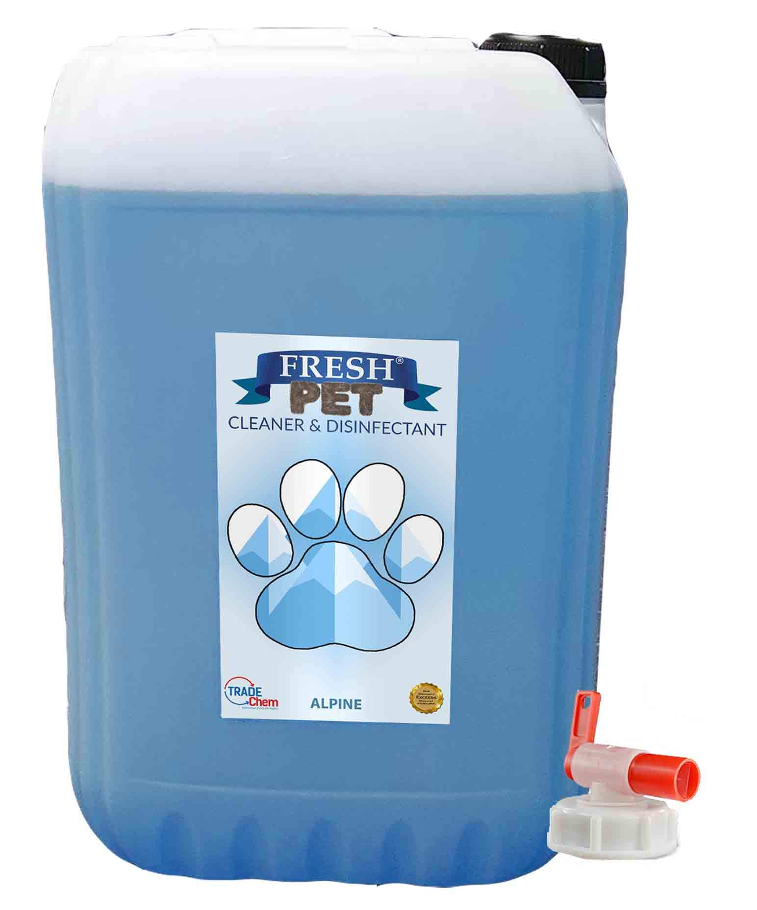 Trade Chemicals 25L FRESH PET (ALPINE) with Drum Tap -Kennel Dog/Cat Disinfectant, Cleaner, Deodoriser