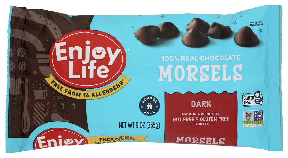 Enjoy Life Baking Chocolate - Morsels - Dark Chocolate - 9 Oz