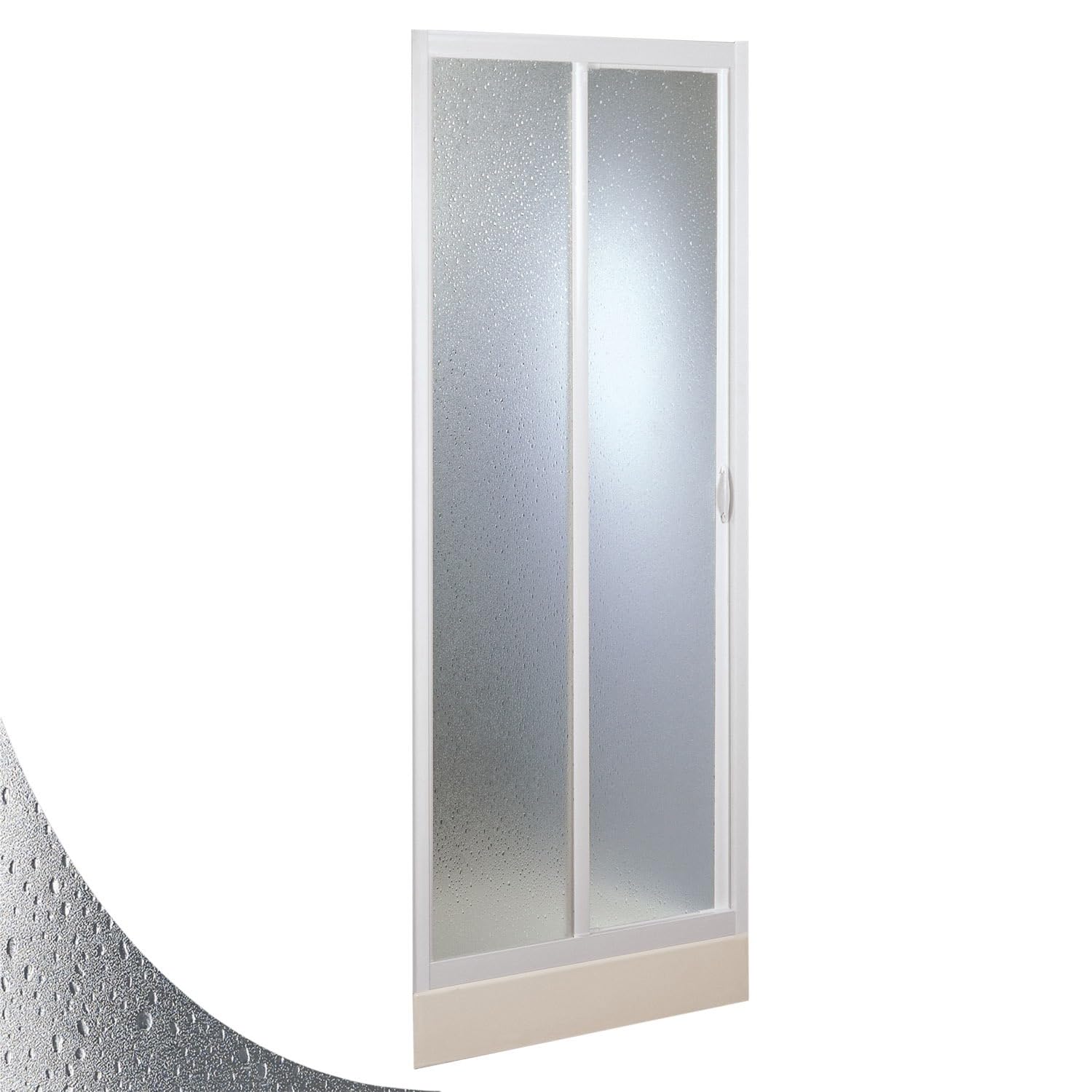 Forte Puerta de Ducha 130 CM de Acrílico Mod. Mercurio con Apertura Lateral
