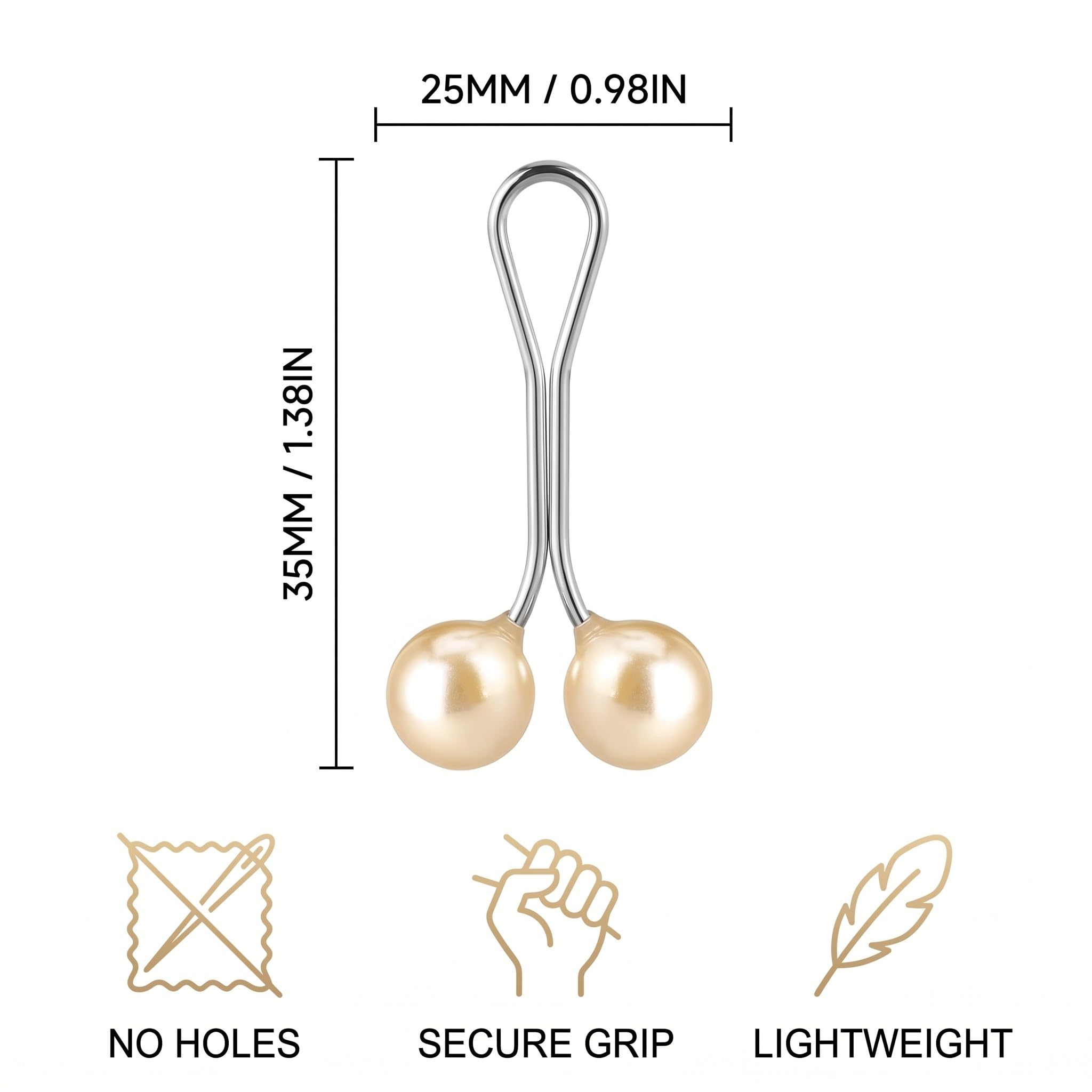 RXKFIGX 24 Forcine a U di Sicurezza per Sciarpe di Perle in Acciaio Inox Con Perle Sintetiche Colorate - Clip per Hijab Scialle Maglione da Donna RXKFIGX 24 Forcine a U di Sicurezza per Sciarpe di Perle in Acciaio Inox Con Perle Sintetiche Colorate - Clip per Hijab Scialle Maglione da Donna