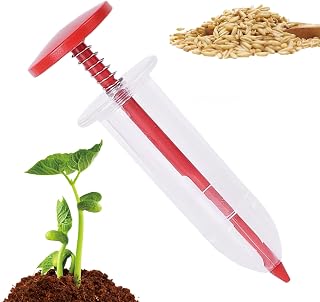 Small Seeder Spreader Handheld - Manual Garden Seed Dispenser Tool For Lawn And Farm | Ergonomic Reusable Sowing Device For, Grass, Vegetable Planting | Portable Tree Seeds For, Tillb