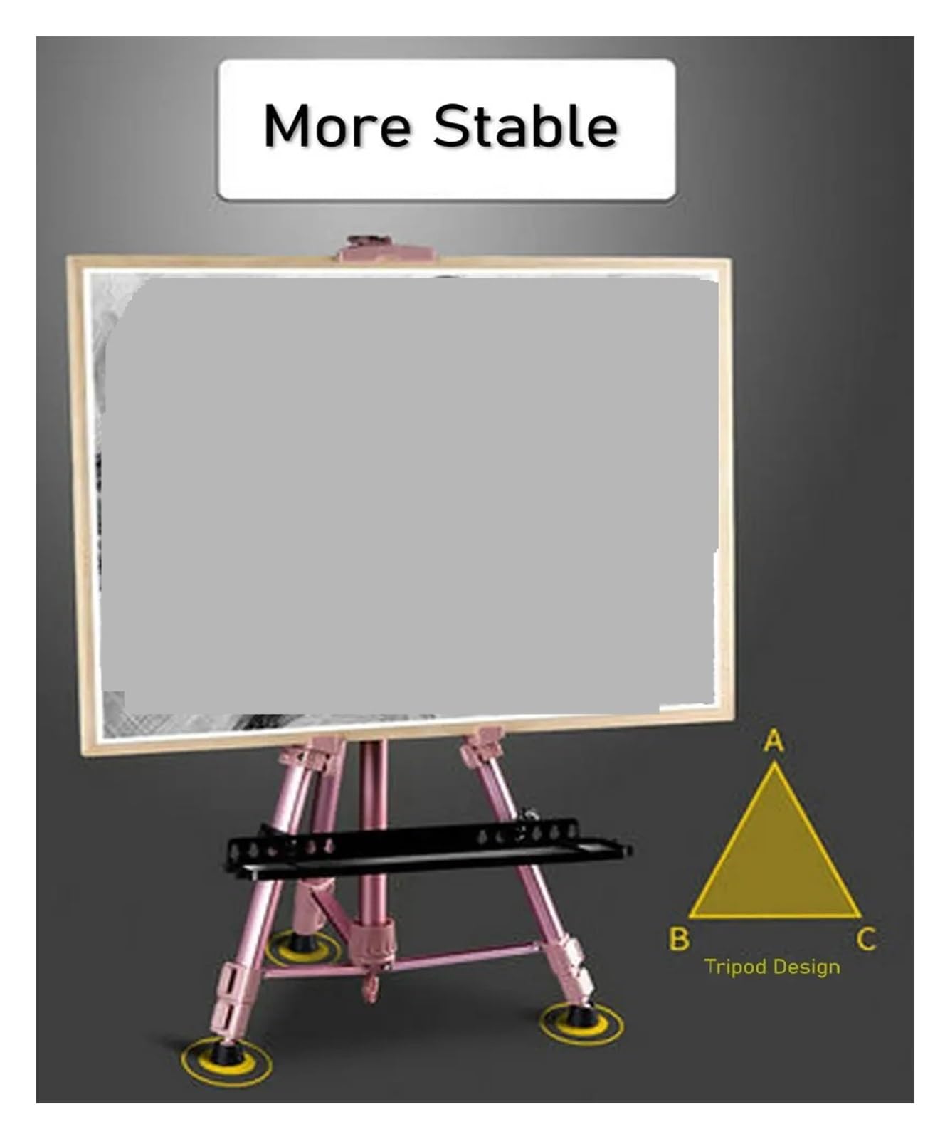 Caballete de Arte portátil, Ligero y de Viaje, con trípode de Color Elegante for Pintores. Caballete Pintura Plegable(Color 2)