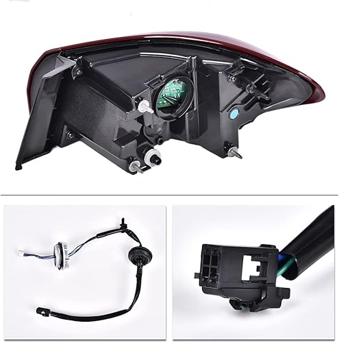 Miniatura 8 de G-PLUS Lámpara de luz trasera LED compatible con Chevy Malibu 2019 2020 2021 2022 exterior derecha derecha lateral del pasajero, luces traseras,