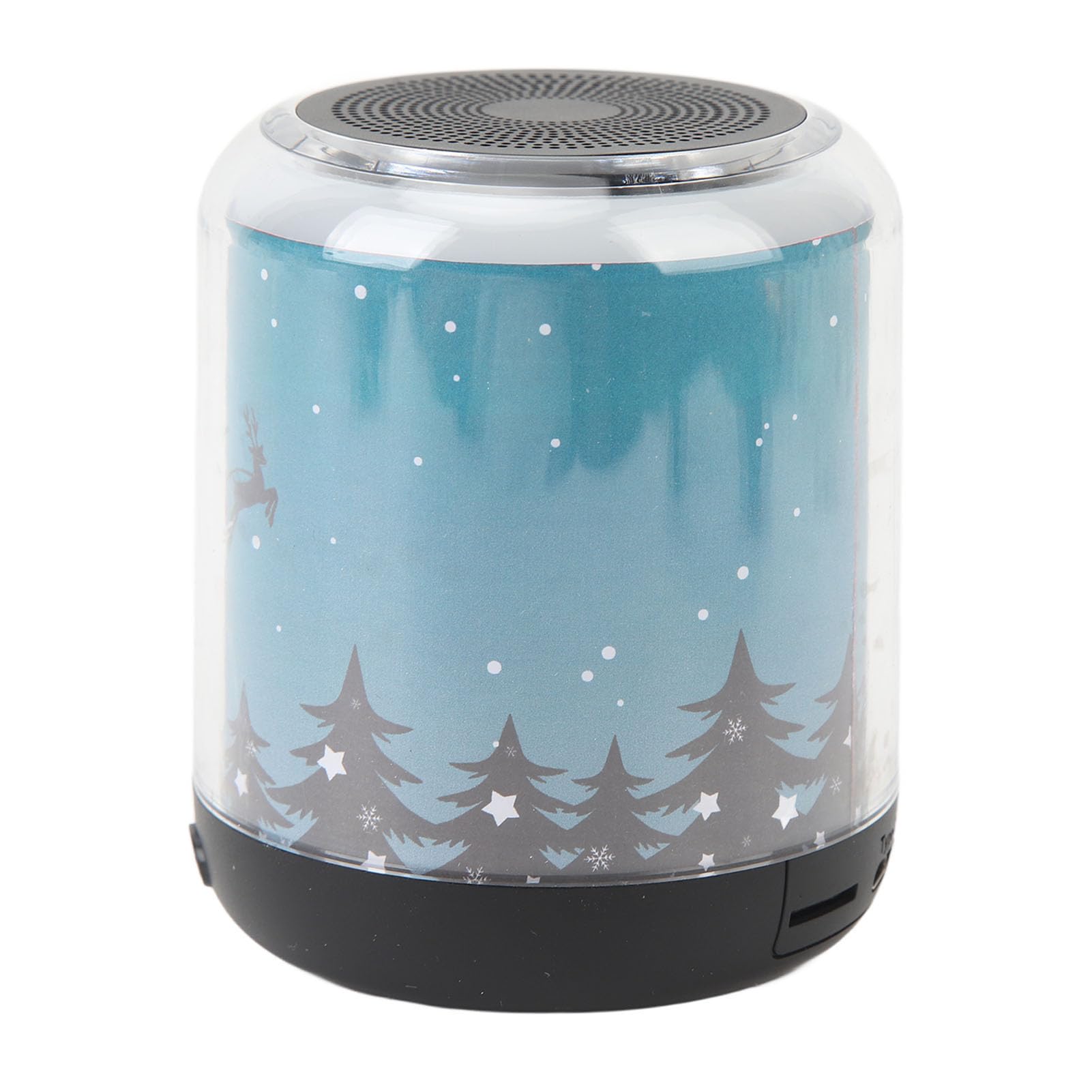 Cuifati Enceinte Bluetooth avec Veilleuse, Lampe de Chevet RVB (noël Bleu)