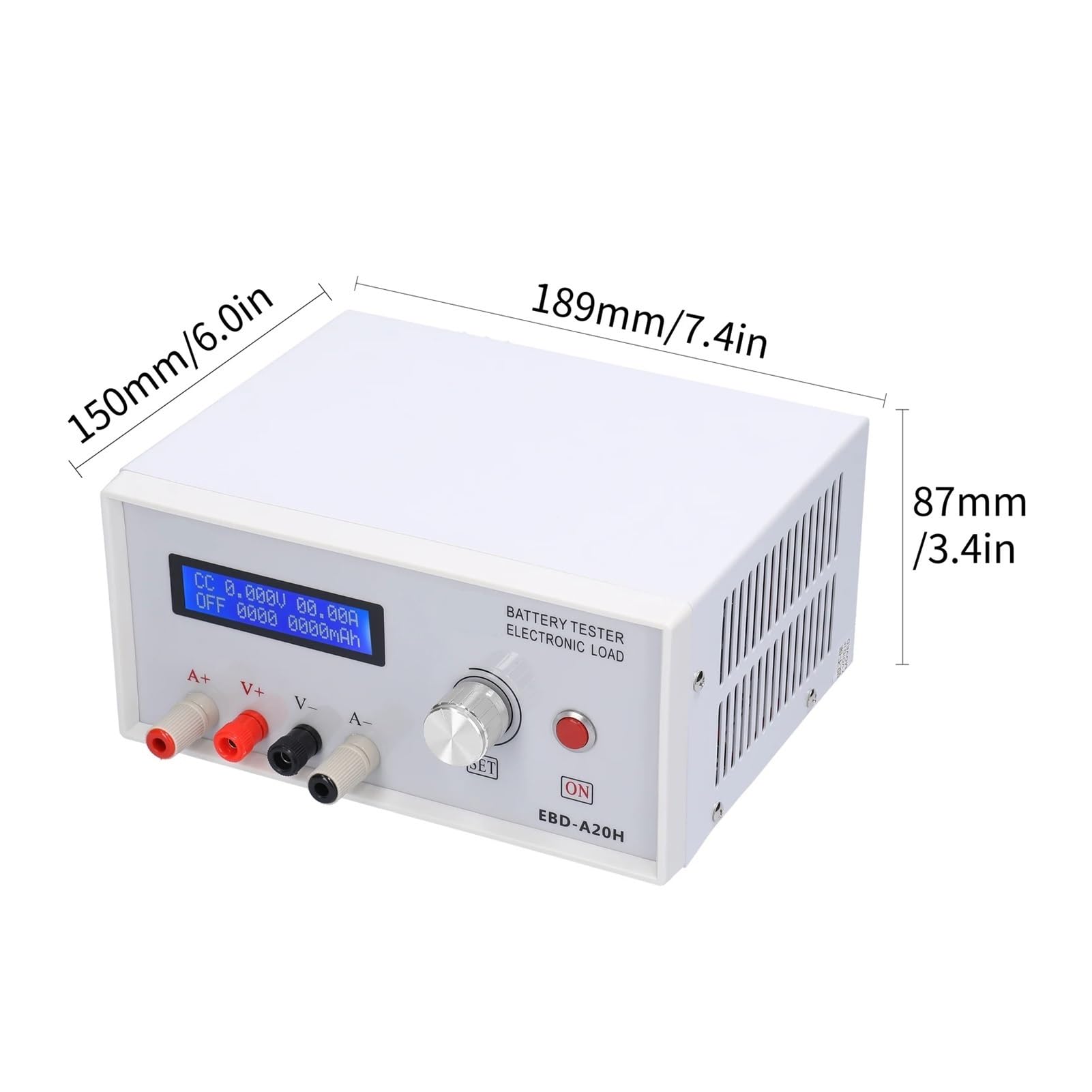 Tester batteria EBD-A20H, Tester capacità batteria 85W Ricarica 5A Scarica 20A