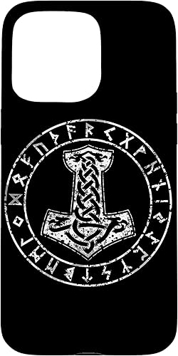 Vista 82 de Funda para iPhone 14 Mjolnir Thor Hammer Viking Norse Mythology