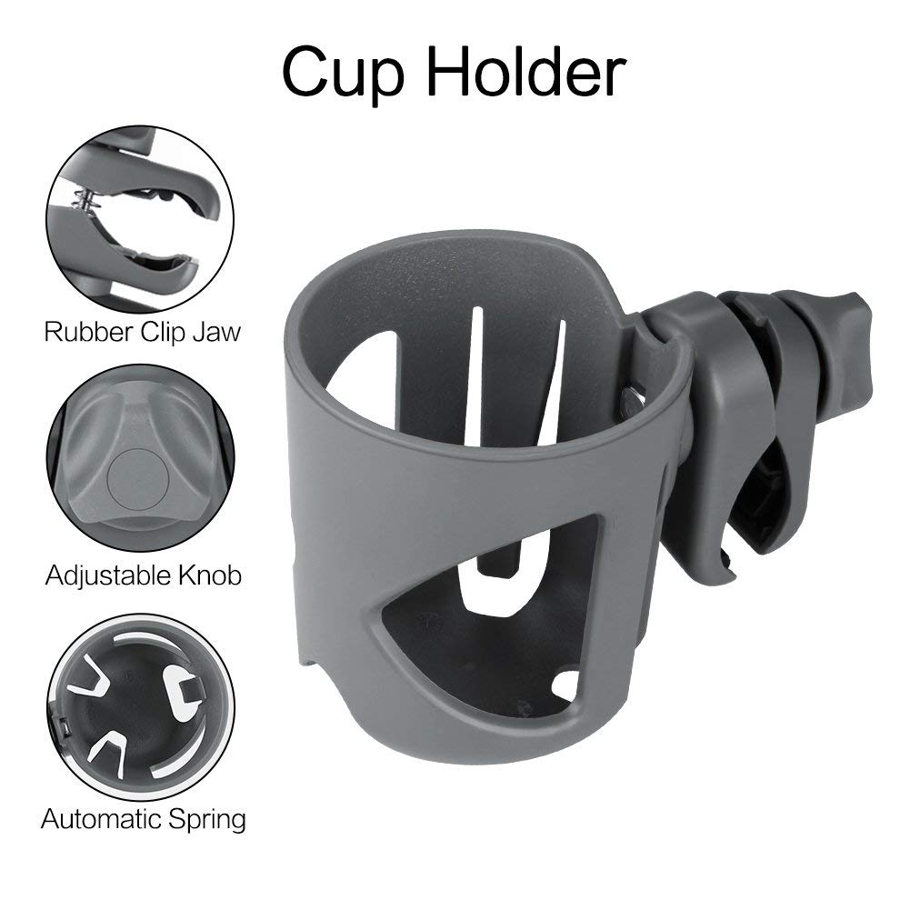 Porte-gobelet pour Poussette, Organisateur de Bouteilles réglable pour Poussette, Tasse de Boisson et de café, Accessoires de Poussette universels,Convient pour Buggy et vélo