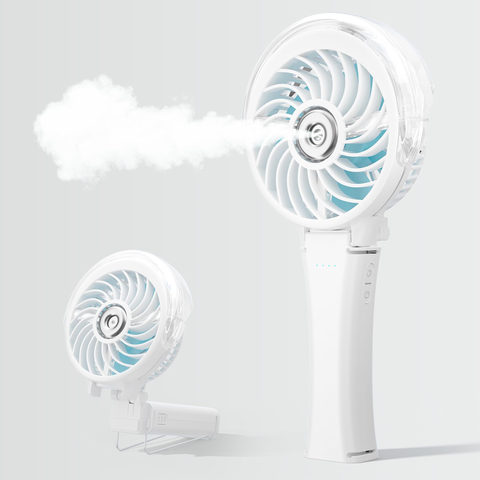 HandFan Portable Misting Fan, Two Button Easy Operation, Handheld Rechargeable Mister-Fan, Spray Water Mist-Fans, Mini Electric Cooling Fans for Travel, Outdoors, Disney