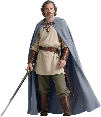 Renaissance Hooded Cape Medieval Linen Cloak for Ren Faire